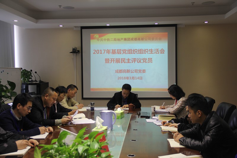 公司各单位党组织圆满召开2017年度基层党组织组织生活会并开展民主评议党员活动